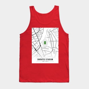 Emirates Stadium Map Design Tank Top